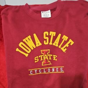 Champion Red and Yellow Sweatshirt Iowa State Cyclones